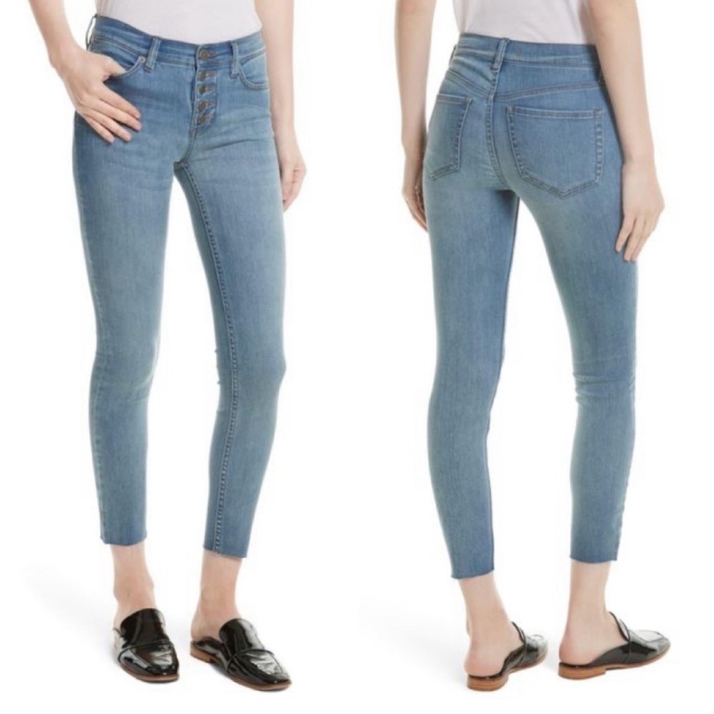 Free People Women’s Reagan Raw Hem Skinny Ankle Jean Size 27